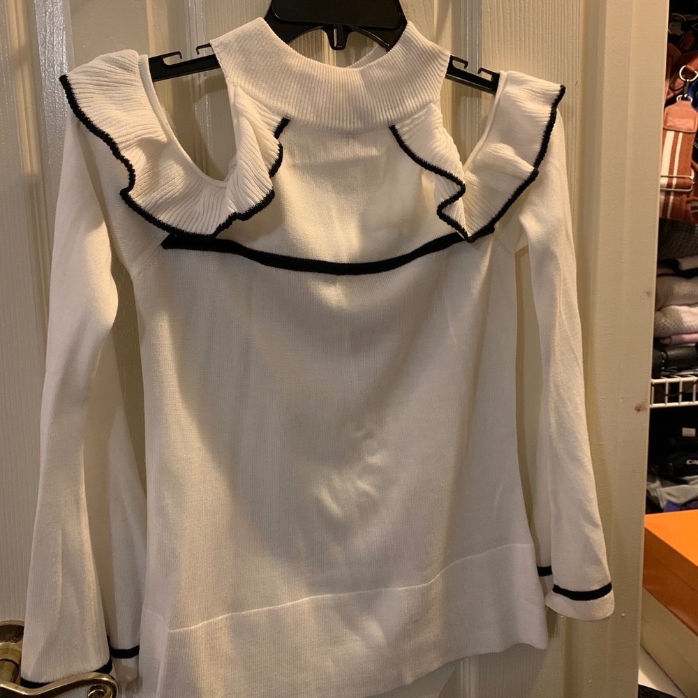 Ladies Cold-Shoulder Sweater